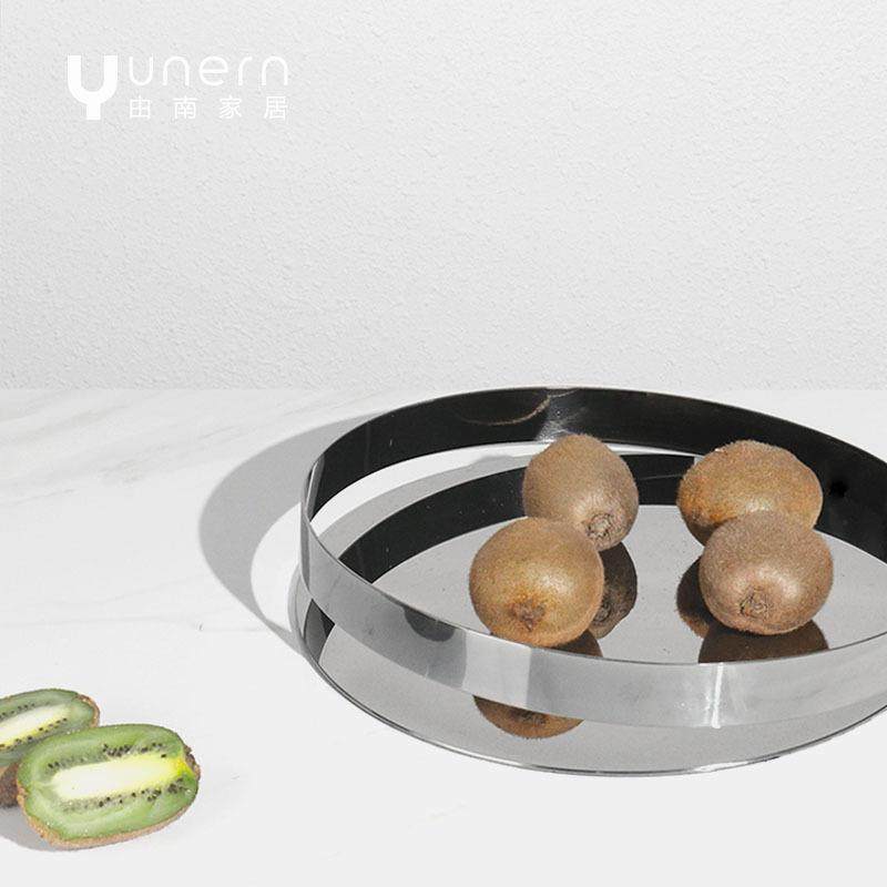 现代简约风创意开口不锈钢收纳托盘样板房间餐桌茶几水果盘摆件,自行车/骑行装备/零配件,更多零件/配件,淘宝优惠券,粉丝福利购,淘宝优惠卷