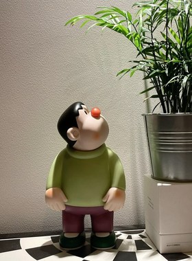 胖虎小摆件大号橱窗房屋走廊尽头装饰家庭装饰品乔迁新居礼品礼物