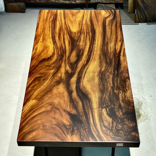 雨木南美胡桃木实木大板原木整板源头工厂茶书桌餐桌现货简约岛台