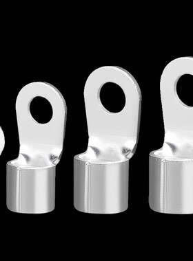 紫铜镀银冷压接线端子RNB圆形裸端头OT25 35 70 95 120 240铜鼻子