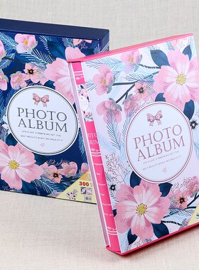6寸相册300张简约复古大容量相册本插页式家庭影集老照片4r相簿R