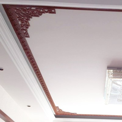 新中式吊顶实木角花线条平板线松木L线7字线客厅天花板装饰条边框