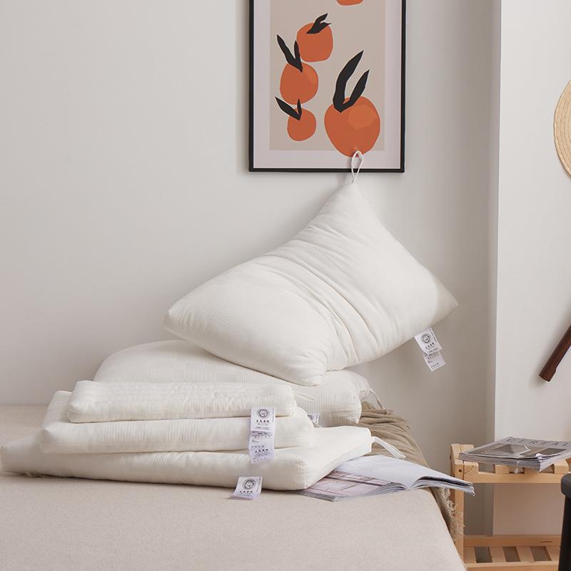 全棉60s支A类母婴级纯棉原棉提花儿童学生成人柔软枕头枕芯儿童款