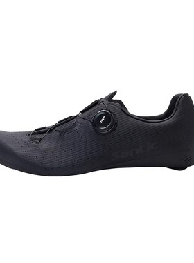 Santic森地客 碳纤维底公路锁鞋竞技单车鞋白色骑行鞋男无尽