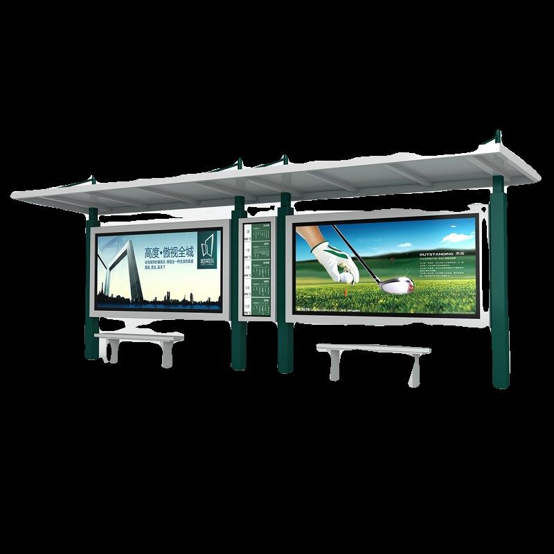 广告灯箱候车成品亭公交站台生产厂家候车厅智能公交车站台招呼站