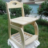 芬兰松实木原木升降椅学生儿童学习椅子家用靠背写字椅可调节高度