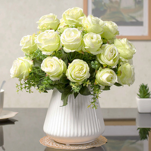花艺摆件 客厅装饰 仿真假花结婚花摆设茶几上的假话餐边桌面干花