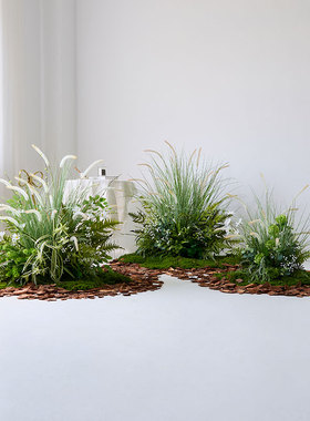 仿真绿色植物造景芦苇假花假草丛装饰室内J外大型植物软装造景花