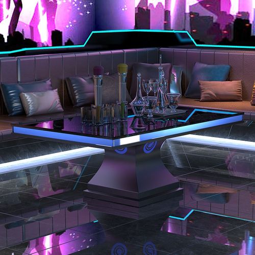 ktv茶几发光小酒吧散台吧台歌厅卡座清吧桌椅组合专用餐桌子定制