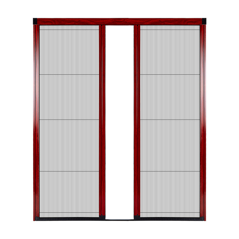 定制无轨纱门可拆卸可清洗隐形折叠纱窗风琴式防蚊纱网推拉折叠式