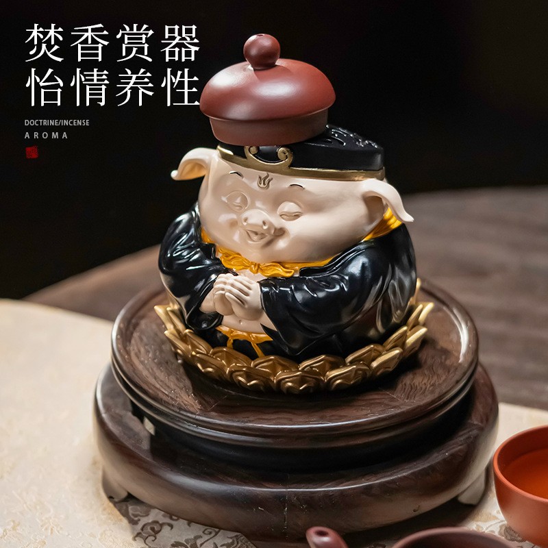 铜派西游记香炉沉檀香桌面文创小摆件创意工艺装饰L-HJXL-A035-1