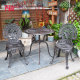 欧式 户外桌椅庭院阳台小茶几组合铸铝露台花园椅室外铁艺休闲桌椅