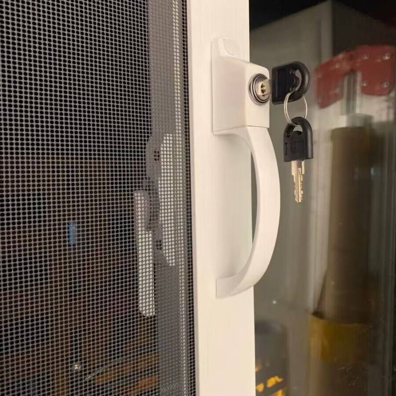 金刚网纱窗插销推拉片移门配件按压插杆锁上下推拉防盗纱窗锁把锁