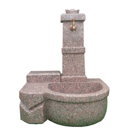 石雕洗手盆庭院石头墩布池别墅旧石槽洗手池落地式户外拖把池摆件