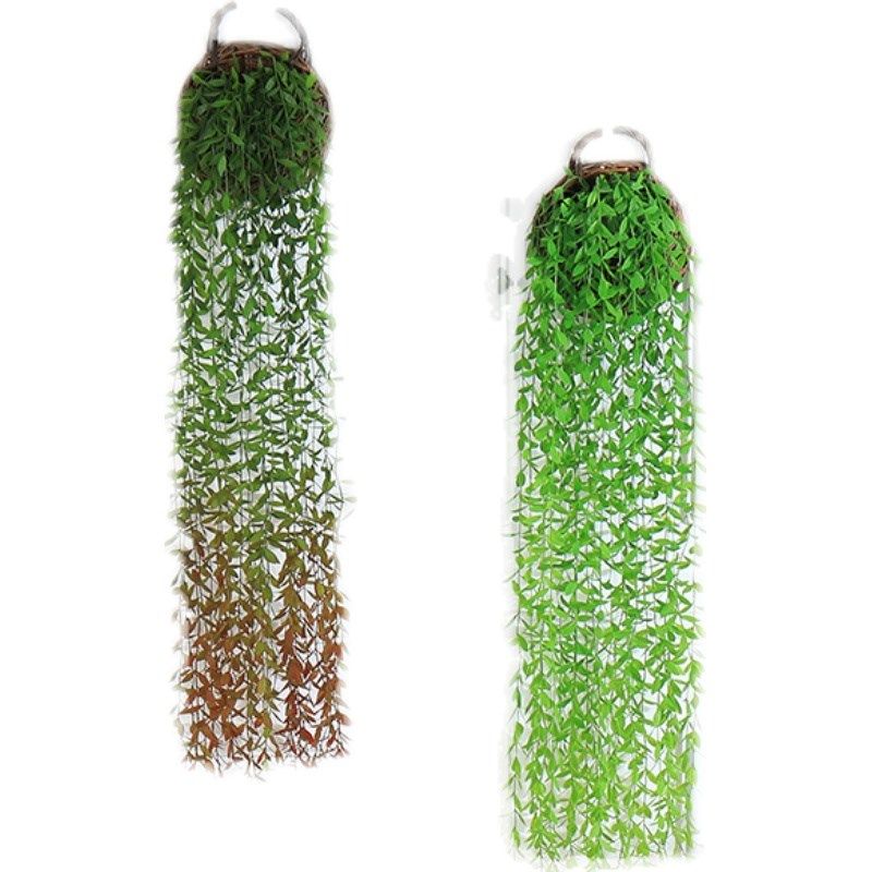 仿真柳叶壁挂装饰植物假花藤条长藤蔓绿植塑料花吊兰吊篮垂吊室内