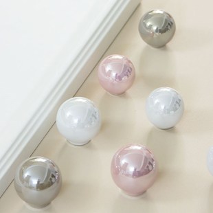 法式 把手陶瓷小号 奶油风珍珠拉手现代简约衣柜门柜子斗柜抽屉时尚