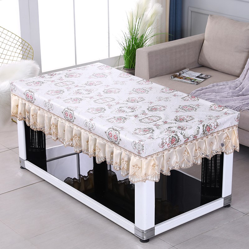 长方形烤火罩防水防油电炉罩桌布茶几罩皮革暖炉罩餐桌罩新款免洗