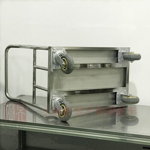 加厚不锈钢平板车拖车折叠拉货车手推车搬M运车工具车手拉车小拉