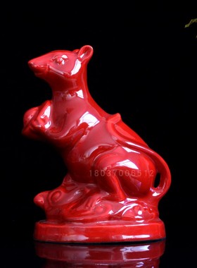 陶瓷十二生肖摆件鼠牛虎兔龙蛇马羊猴鸡狗猪家居装饰生肖创意礼品