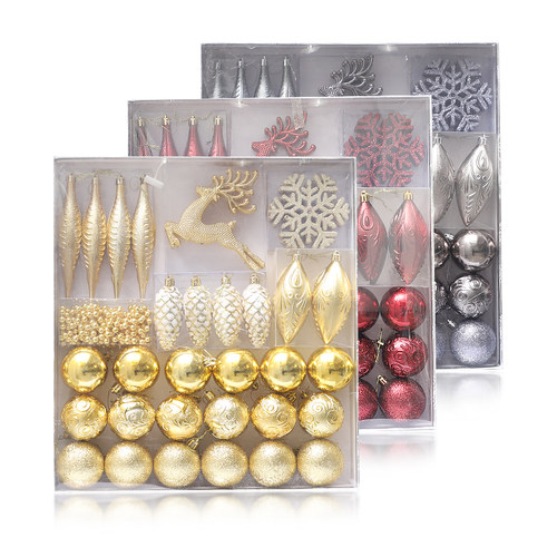 圣诞球商场橱窗挂件圣诞装饰品吊球圣诞树挂球麋鹿雪花装饰球