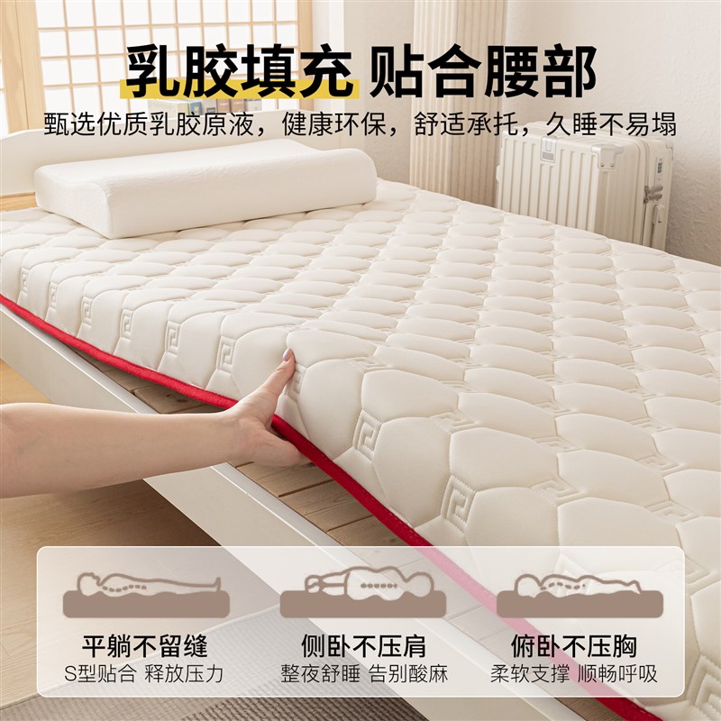 学生宿舍单人乳胶床垫遮盖物软垫家用榻榻米海绵垫子租房专用地铺