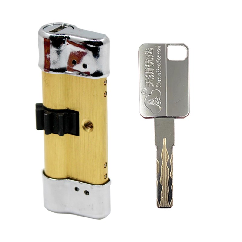 龙甲防盗门泰祥锁芯l DL大连泰祥10齿轮锁芯B级月牙钥匙超C级通用