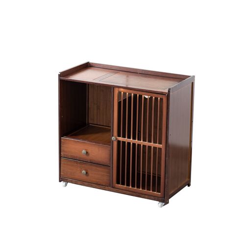 移动茶桌茶台家用阳台竹木小茶车茶几功夫茶具盘套装烧水壶一体柜