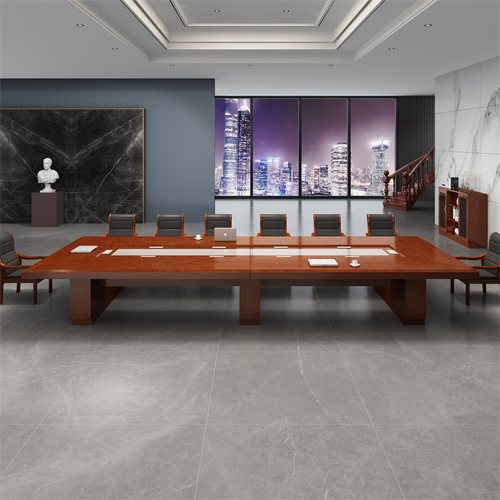 大小型会议室会议桌椅组合党员活动室培训桌油漆办公开会桌长条桌