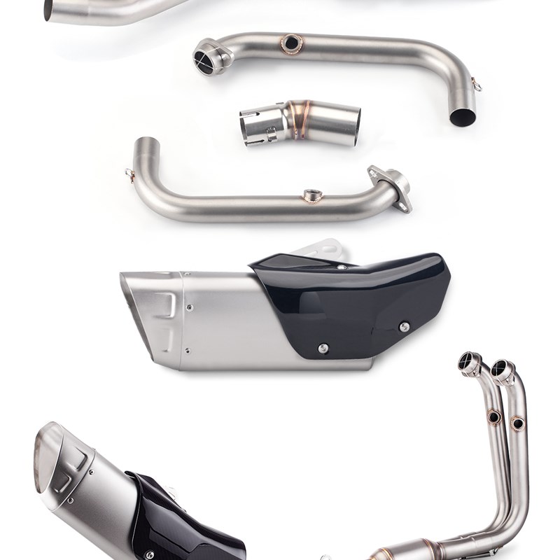 摩托车排气管 450oSR 改装排气管前段中段尾段 不锈钢排气套装