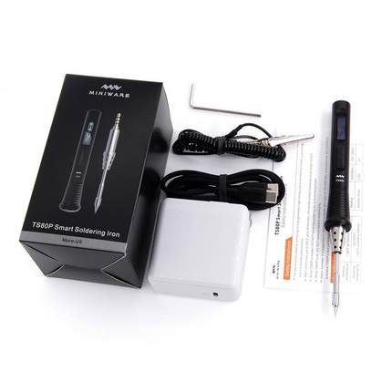 TS80P智能电烙铁9V12VQC3.0PD2.0供电便携快热OLED显示开源