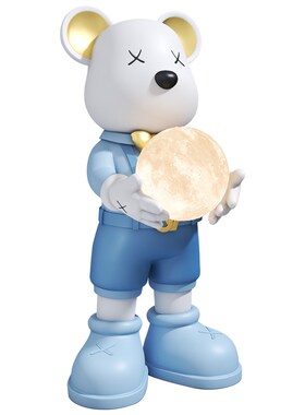 可爱抱灯轻奢网红暴力熊大型落地摆件儿童房床头灯橱窗客厅装饰品