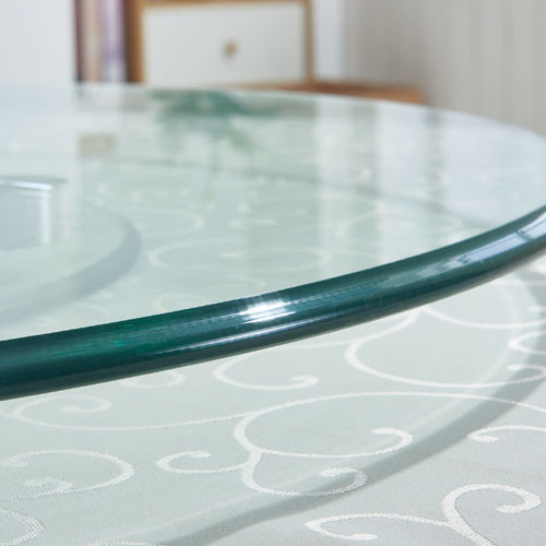 简约餐桌转盘家用k钢化玻璃 圆桌转盘饭桌旋转底座 长方形餐桌转