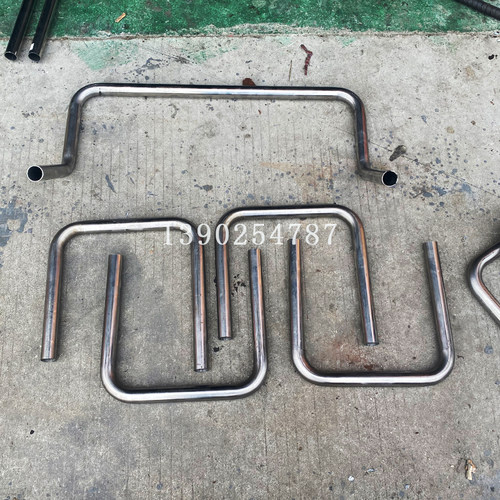 25圆管弯门把手 不锈钢38管u型抽芯弯 方管矩形管数控弯管加工