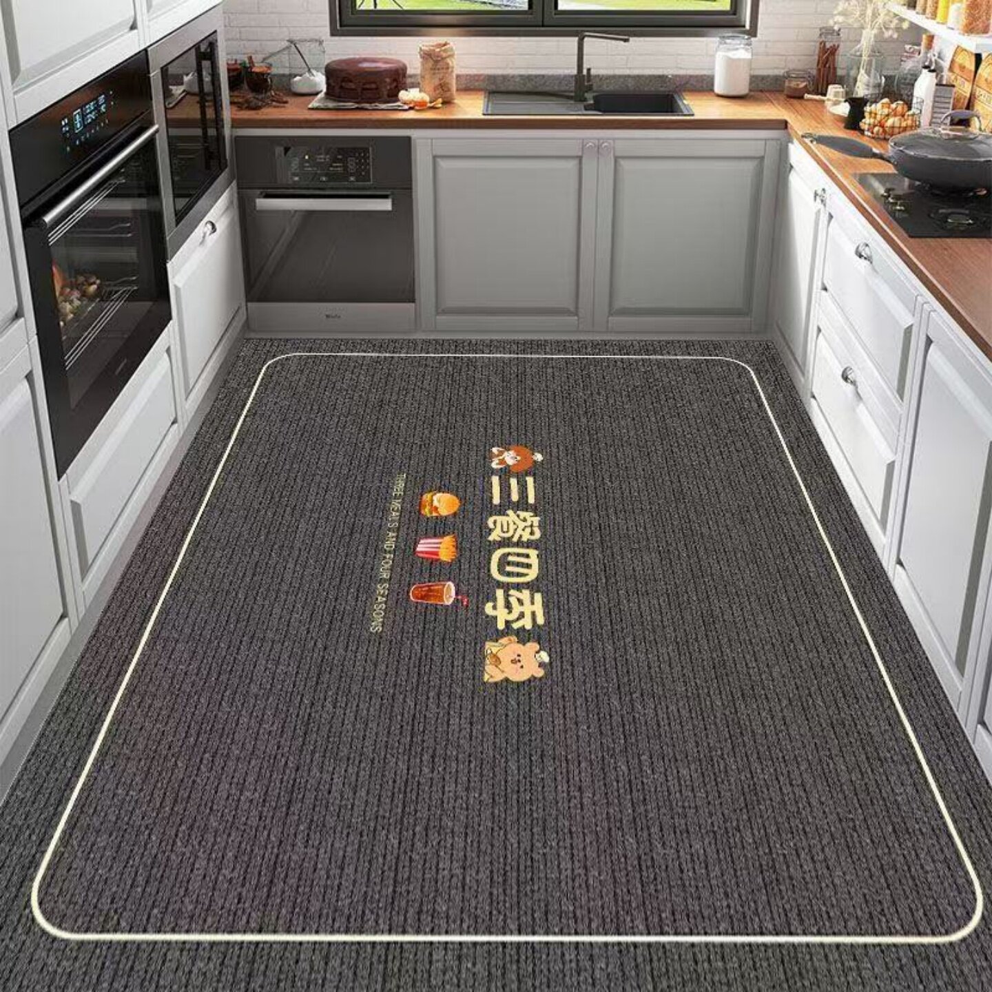 厨房硅藻泥满铺地垫吸水吸油免洗