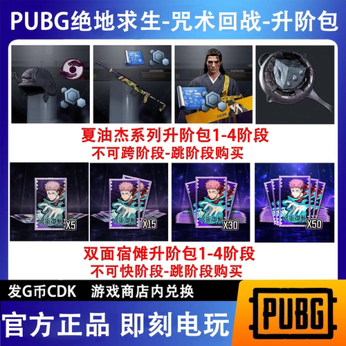 pubg绝地求生咒术回战宿傩m762藏匿处升阶包CDK兑换码【G币包】