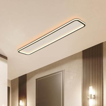 led吸顶灯现代简约长条过道阳台灯走廊玄关楼道北欧卧室灯具