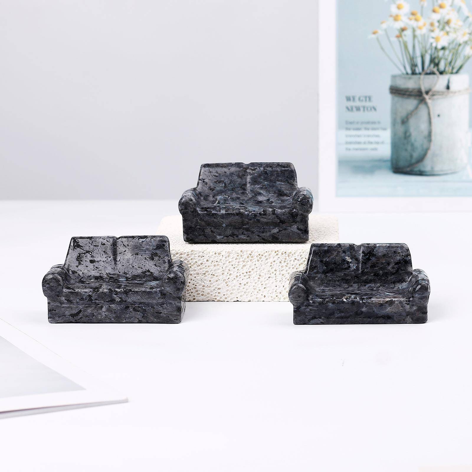 天然水晶沙发雕刻件水晶原石半宝石矿标桌面装饰工艺品摆件