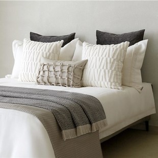 轻奢现代样板间床品软装 家具展厅酒店别墅床上用品可定制多件套