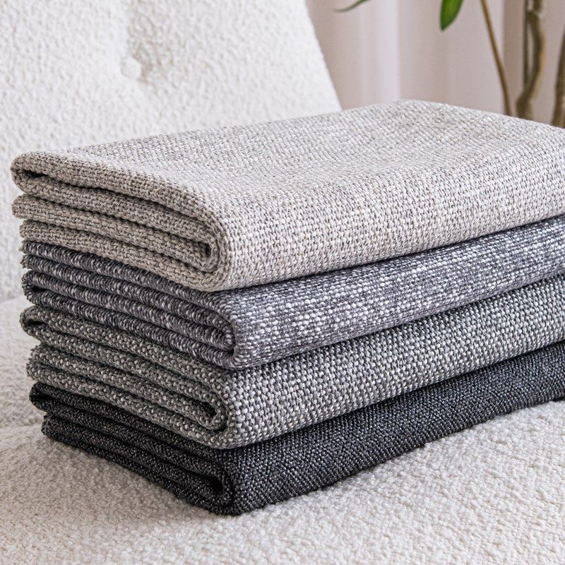 35高档加厚粗棉麻布料面料订做沙发垫套罩拉链全包订制拆洗靠背套