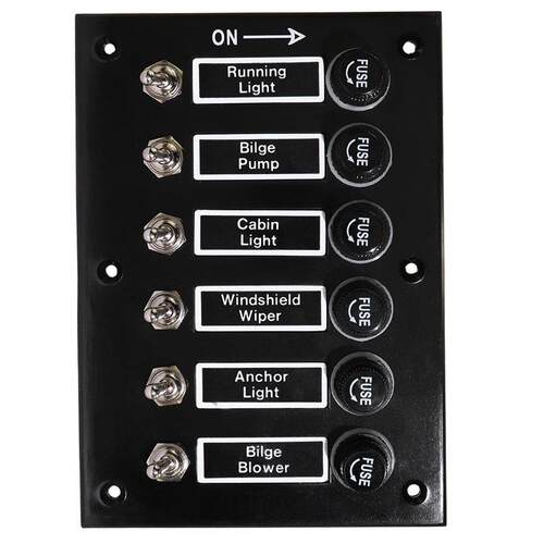 支持房车改装6位开关面板胶木ON-OFF拨动式12V/24V直流