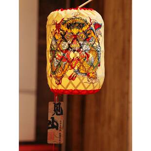 非遗手工艺品手工竹编竹篓龙虎麒麟神兽复古风悬挂商场布置宫灯笼