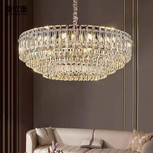 轻奢水晶吊灯奢华客厅灯现代大气2024新款 高档主卧室餐厅灯具