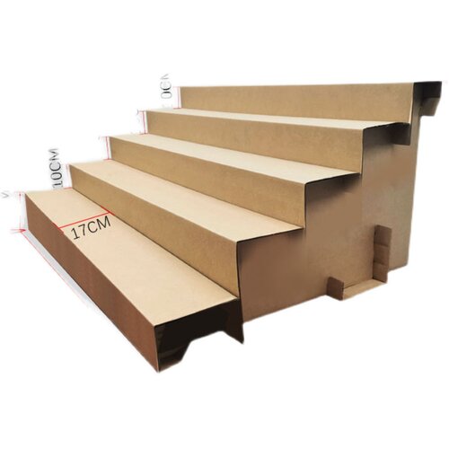 纸板阶梯水果货架展示架纸货架陈列架架子中岛超市台阶便利店梯形