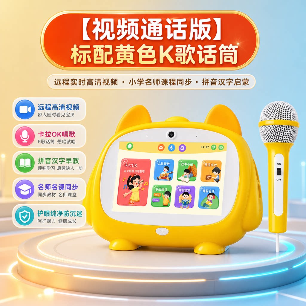 新款护眼智能儿童早教机AI学习机宝宝启蒙故事机器人婴幼儿玩具