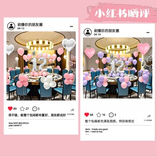 12岁女孩生日装饰场景布置十二十八酒饭店包厢包间快乐仪式气球18