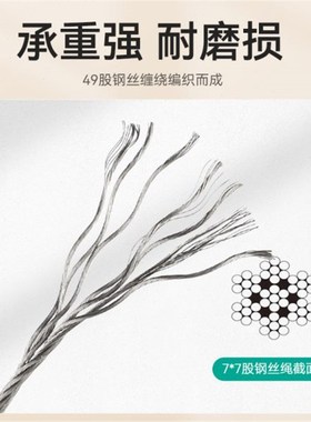 防水4 4 绳子软2 晾 5mm1.530晾 6衣3不锈钢钢丝绳超细被1 钢丝线