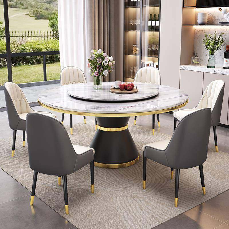 现代圆形岩板餐桌椅2025新款轻奢圆桌家用多人餐厅商用饭店吃饭桌,3C数码配件,其它配件,淘宝优惠券,粉丝福利购,淘宝优惠卷