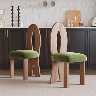 丹梵斯法式复古餐椅实木椅子靠背椅椅子家用人鱼椅设计师椅子餐椅