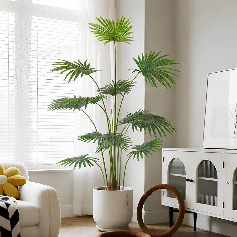 厂家直销蒲葵仿真植物热带雨林绿植酒店装饰人造花假植物摆件