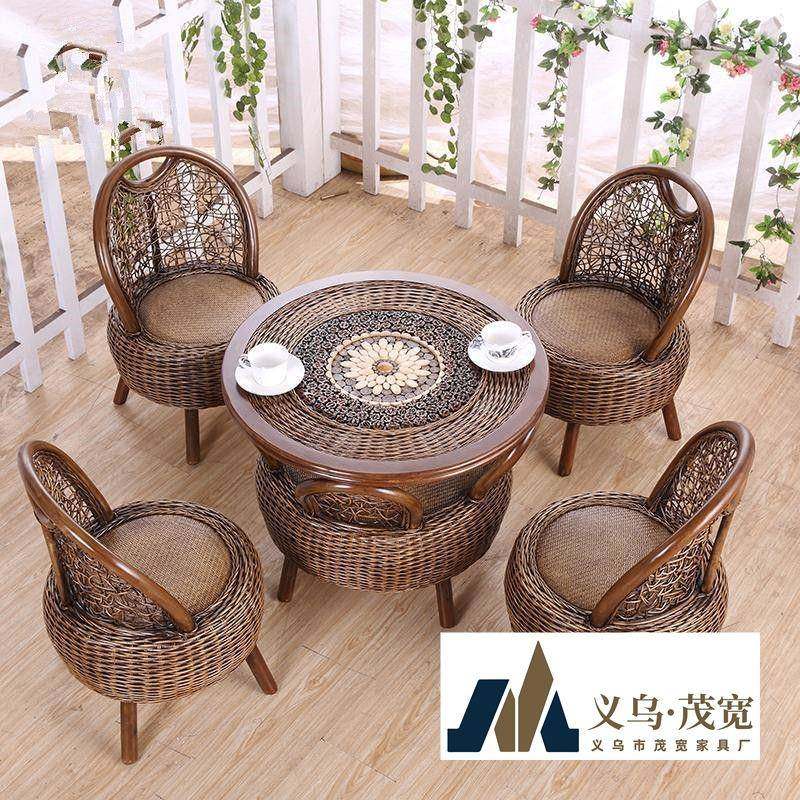 藤椅三五件套阳台休闲室户外庭院桌椅小茶几组合露台庭院真藤编椅,鲜花速递/花卉仿真/绿植园艺,割草机/草坪机,淘宝优惠券,粉丝福利购,淘宝优惠卷